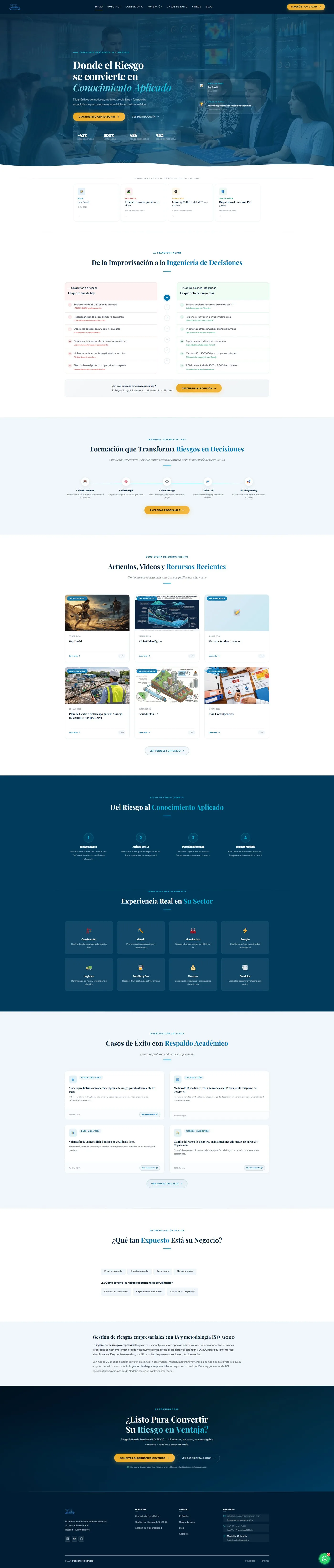 Homepage screenshot of Decisiones Integradas