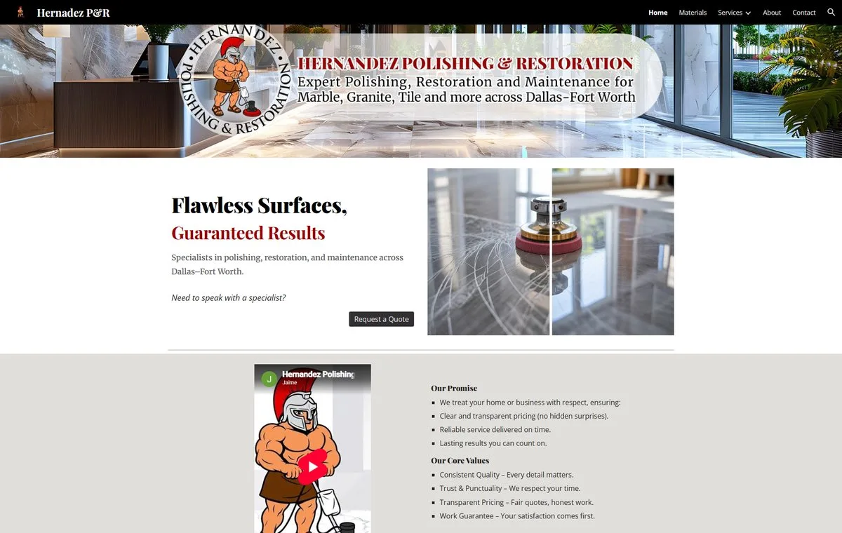 Homepage preview of Hernandez Polishing & Restoration